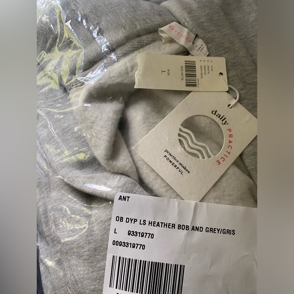 Daily Practice by Anthropologie Double Jump Wrap Jacket size L grey color new - Picture 4 of 4